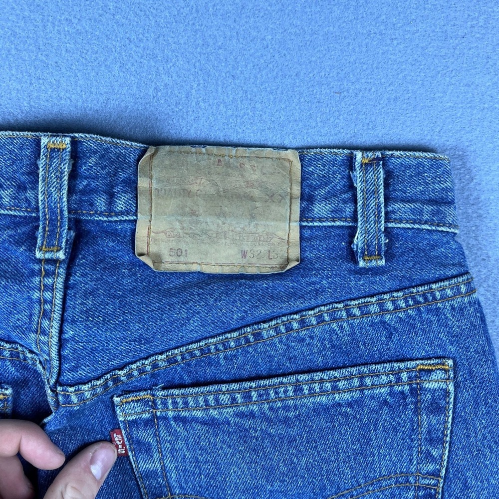 VTG 90s 1990 Levis 501 Jeans Mens 32x32 Straight Button Fly Denim Made in USA - Picture 5 of 12